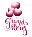 GrandmotherÃ¢â¬â¢s day in French : FÃÂªte des Grands-MÃÂ¨res Royalty Free Stock Photo